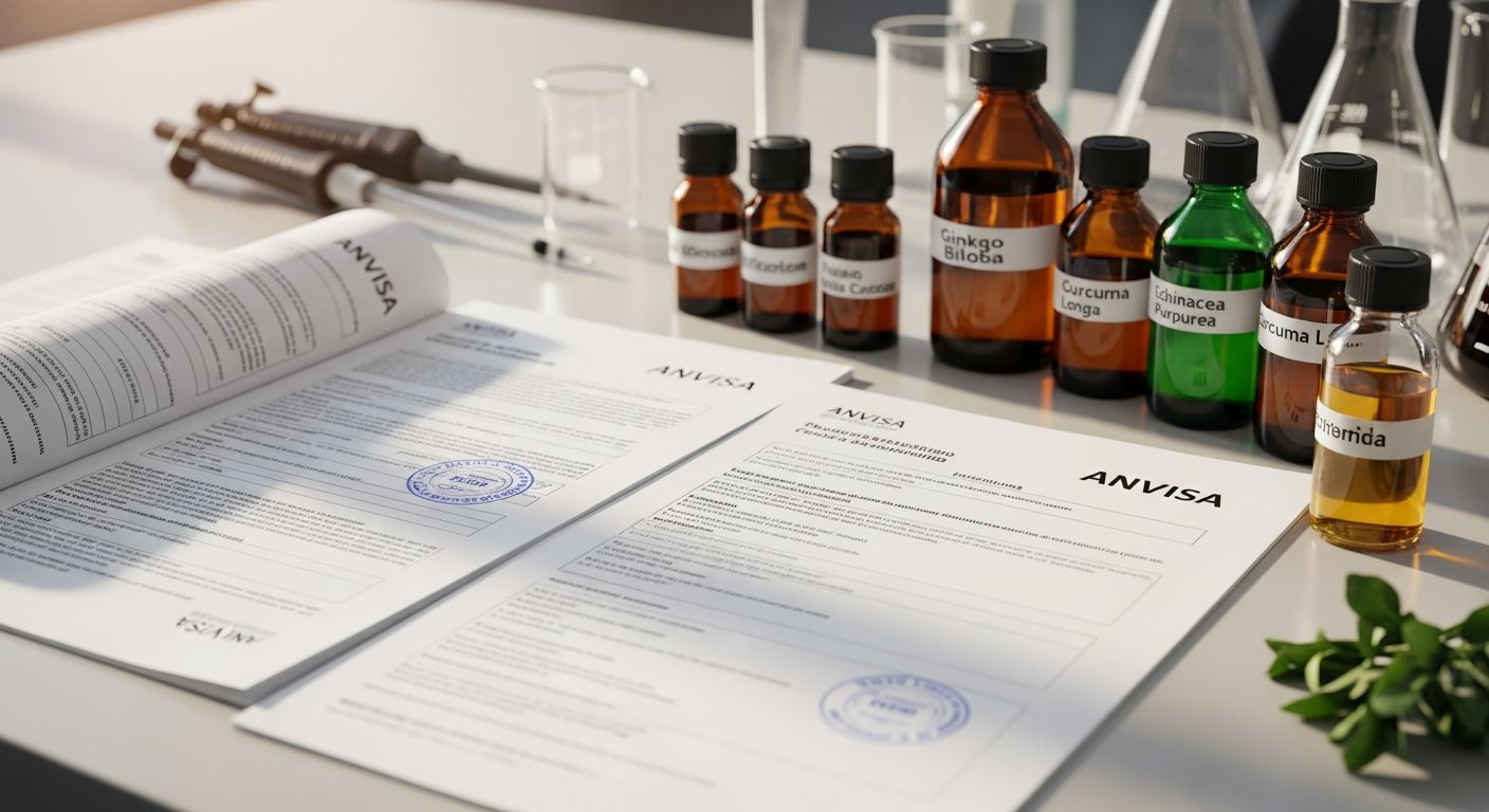 Documentos regulatórios da ANVISA e extratos de plantas medicinais